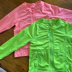 2 Zip up rash guards size 3T
